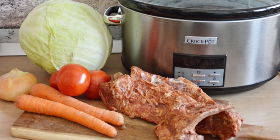 Rețetă varză cu afumătură la Slow Cooker 7.5L Digital Crock-Pot by Carte de Rețete