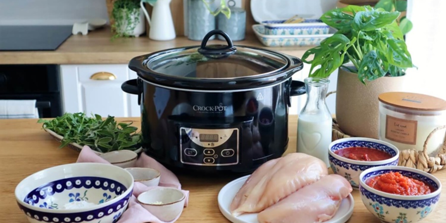 Rețetă pui cu suc de roșii la Slow Cooker 4.7L Digital Crock-pot by Teos Kitchen