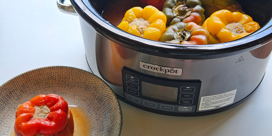 Rețetă ardei umpluți cu carne de porc la slow cooker 5,6L TimeSelect by Alexandra Tudor