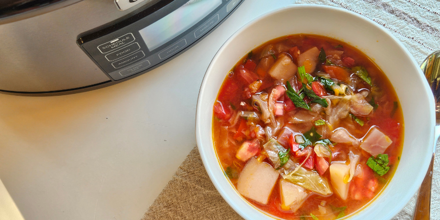 Rețetă borș cu sfecla rosie la slow cooker 5,6L TimeSelect by Alexandra Tudor