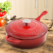 Vas de fontă emailată, 3.3L, rotund, roșu Crock-Pot