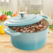 Vas de fontă emailată, 4.7L, rotund, bleu Crock-Pot